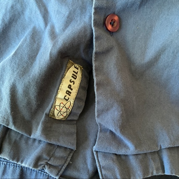 Short Sleeve Surf Shirt Embroidered Pocket & Back - Picture 4 of 5